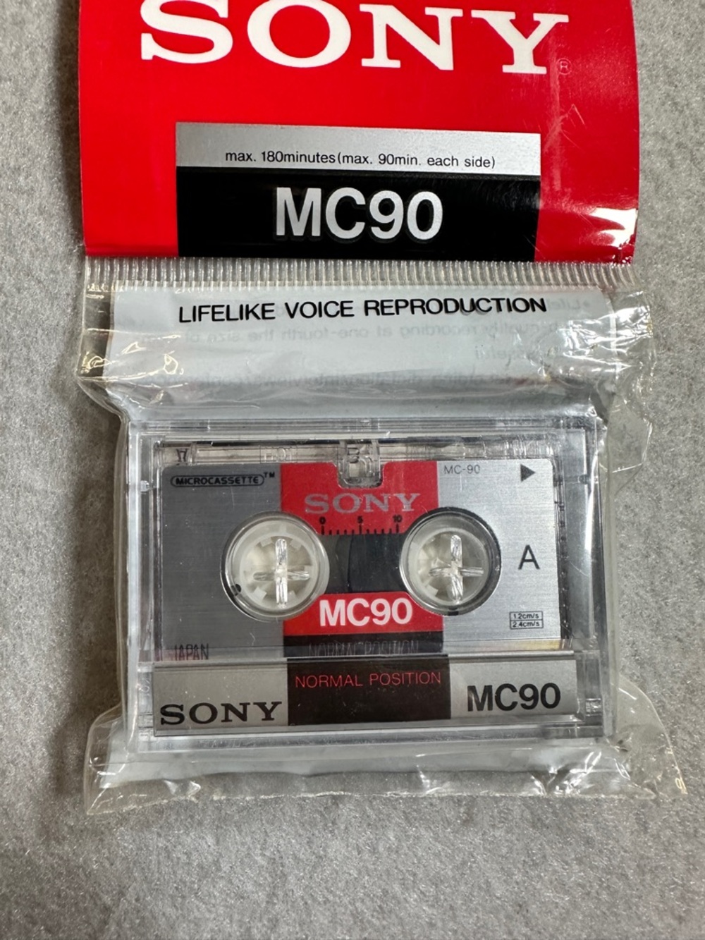 Sony MC-90 Microcassette 180 Min Voice Recorder Tape New Sealed - Picture 2 of 6